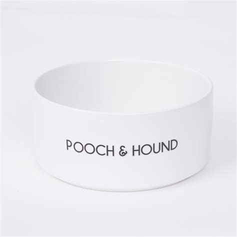 SIGNATURE DOG BOWL - WHITE/BLACK – Pooch & Hound UK