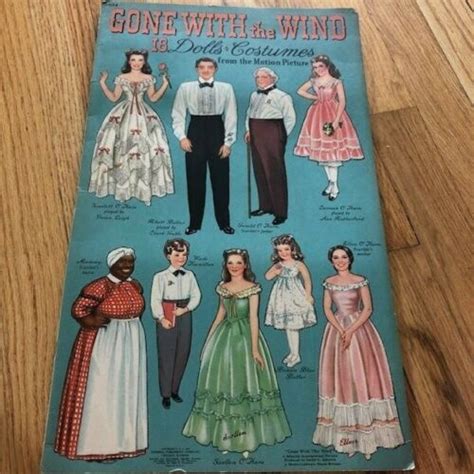 Vintage Original Uncut Gone With The Wind Paper Dolls 1940 Merrill 3404