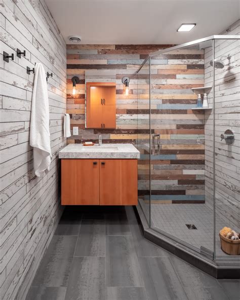 Red Cedar Lake House Rustic Bathroom Minneapolis By Lundin