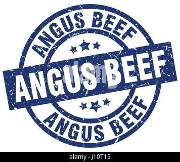 Angus Beef Circle Stamp And Seal Badge Label Sticker Sign For Premium