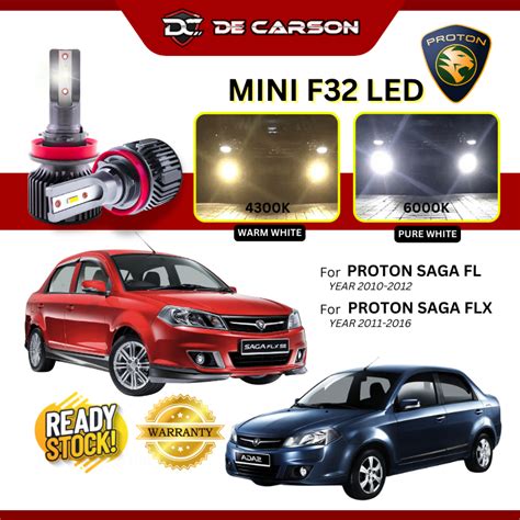 Proton Saga FL FLX 2pcs Led Head Light Bulbs 4300K 6000K Headlamp