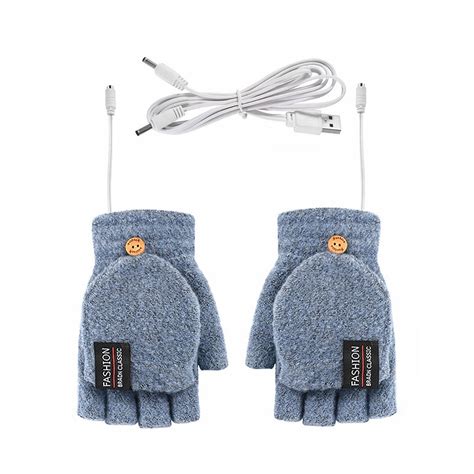 USB Heated Gloves Men Women Winter Warm Electric Heating Gloves Mitten