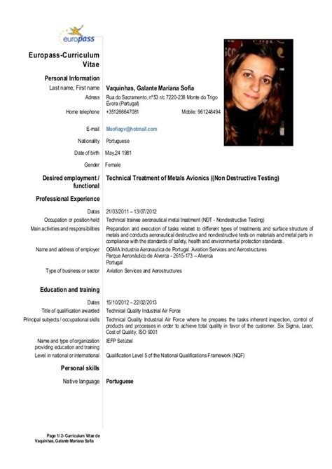 Cv Europass English Free Download Resume Format Model Cv Ne Shqip