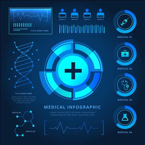 Free Vector Futuristic Technology Medical Infographic