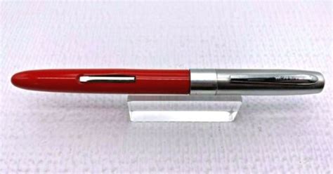 Wearever Pioneer Waluminum Cap Bright Red Lever Filler Fountain Pen Ebay