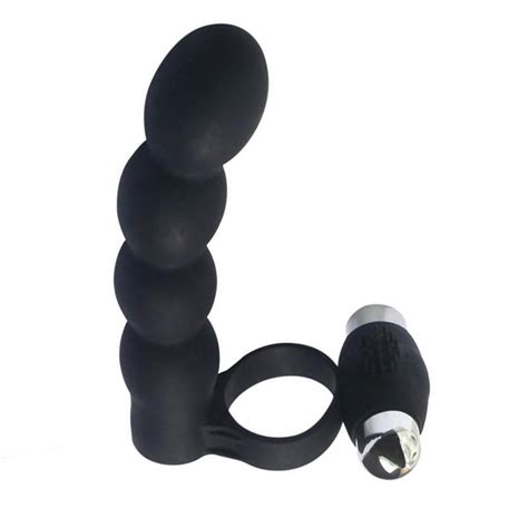 Buy Silicone Vibrating Double Penetrator Penetration Cock Ring Anal