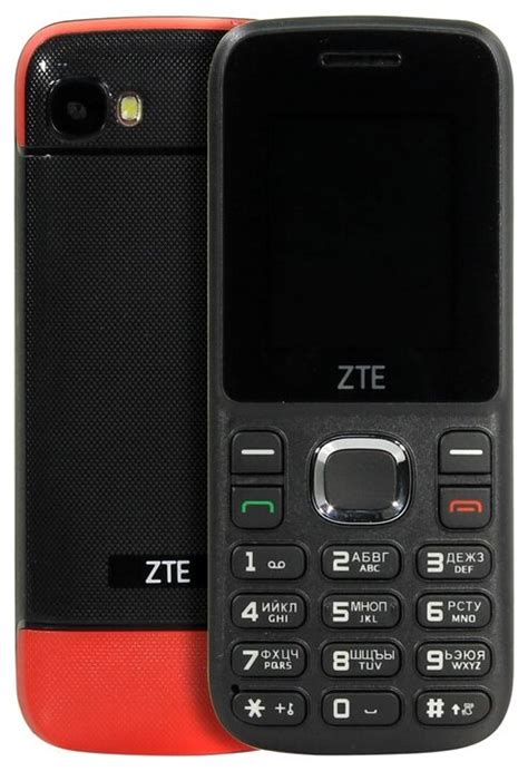 Телефон ZTE R550, 2 SIM, черный/красный — купить в интернет-магазине по ...