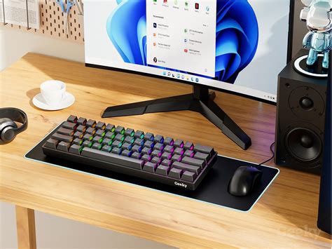 Snapklik Geeky GK Hot Swappable Mechanical Gaming Keyboard Keys Multi Color RGB
