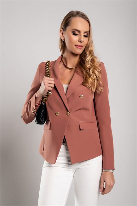 Blazer Mit Klassischem Kragen Caorla Altrosa