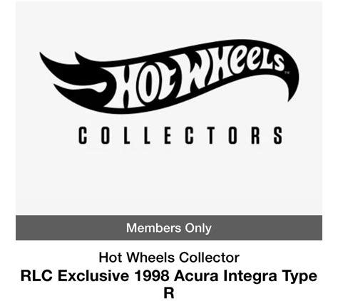 Hot Wheels Collector Rlc Exclusive Acura Integra Type R Hobbies Toys Toys Games On