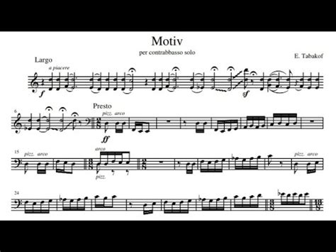 Emil Tabakov Motivy For Double Bass Solo YouTube