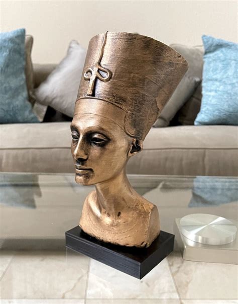 Egyptian Nefertiti Bust Replica Hand Painted Antique Gold - Etsy