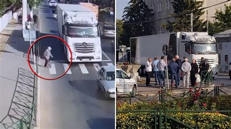 Bărbat strivit sub roțile unui camion pe o trecere de pietoni din