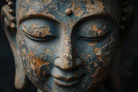 Premium Photo Buddhas Serene Face Symbolizes Spiritual Enlightenment