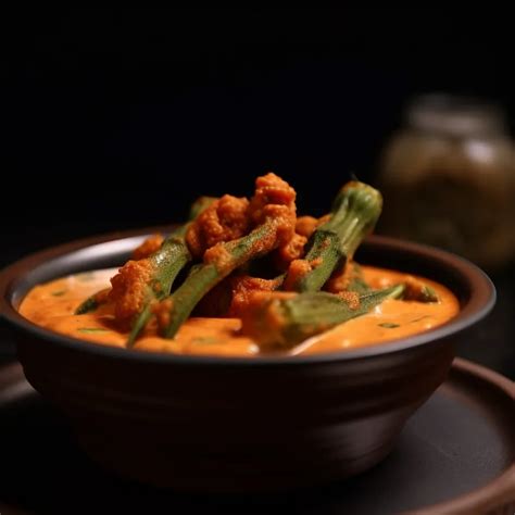 Crispy Okra With Spicy Tomato Yogurt Gravy By Ariso Recipes North Indian Ariso