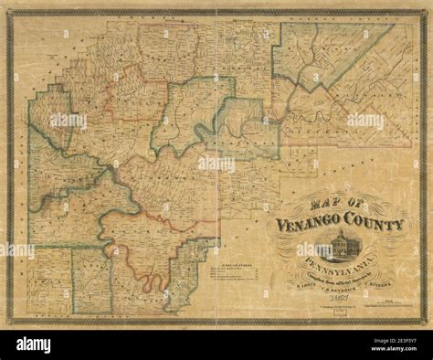 Map of Venango County, Pennsylvania Stock Photo - Alamy