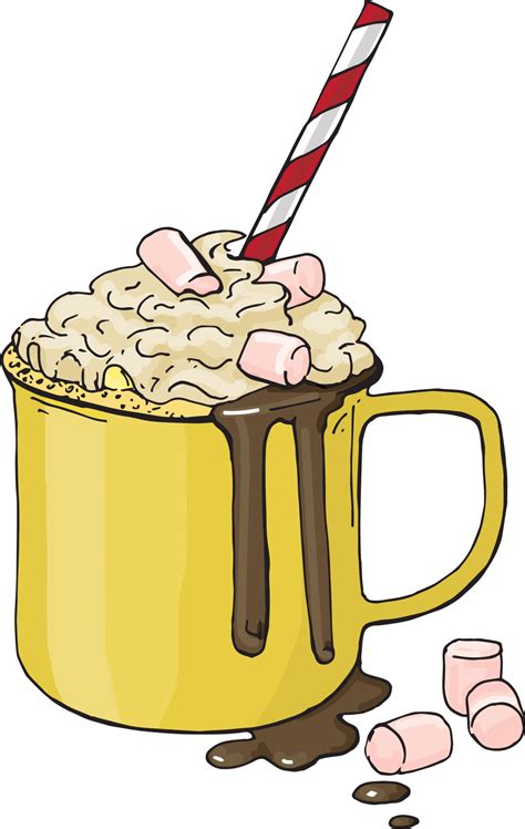 Vector Illustration Of Hot Chocolate With Marshmallows Vector Art At Vecteezy