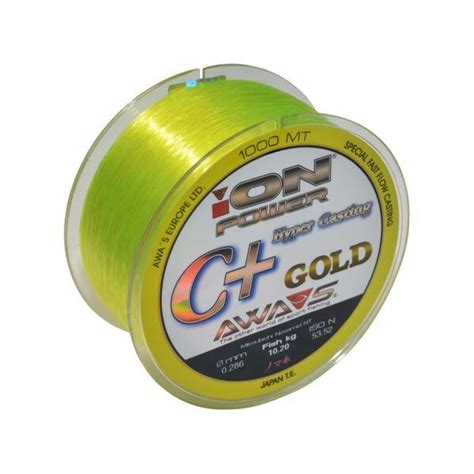 Леска карповая AWA'S Ion Power C+ Hyper Casting Gold жёлтая