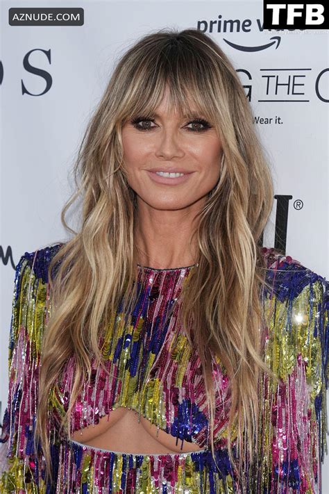 Heidi Klum Sexy Seen Showing Off Her Hot Legs And Underboob At The Annual Fashion Media Awards