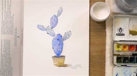 Easy Simple Cactus Painting For Beginners Watercolor Painting