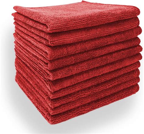 SBS Mikrofaser Reinigungstücher 30 x 30 cm Rot 10 Stück Amazon