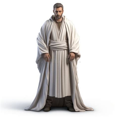 Realistic Star Wars Jedi Statue In Detailed Robe D Studio Portrait