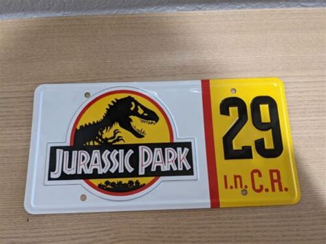 Buy Jurassic Park Jeep Car Replica Movie Prop License Plate Tin Sign Man Cave 30 Online At