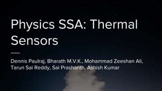 Thermal Sensor | PPT