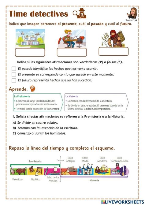 Ficha Online De Edades De La Historia Para Y De Primaria Puedes