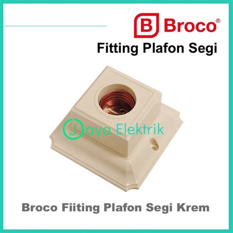 BROCO FITTING PLAFON SEGI PERSEGI CREAM KREAM 1210 CEILING LAMP