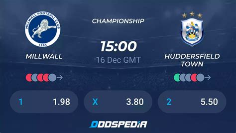 Millwall Vs Huddersfield Town Predictions Odds Live Scores Stats