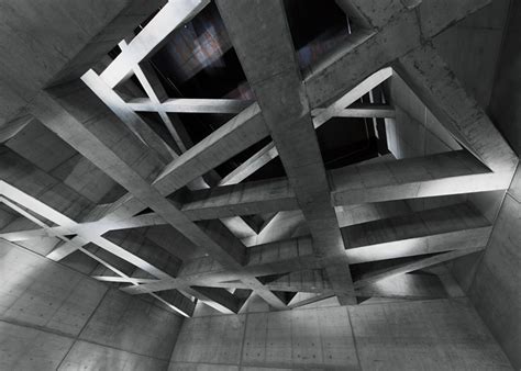 Concrete beams cross the interiors of Budapest metro stations