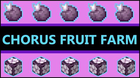 Minecraft Easy Chorus Fruit Farm Tutorial Youtube