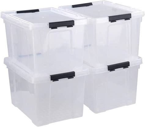 Amazon.com - Tstorage 50 Quart Plastic Storage Container with Wheels ...