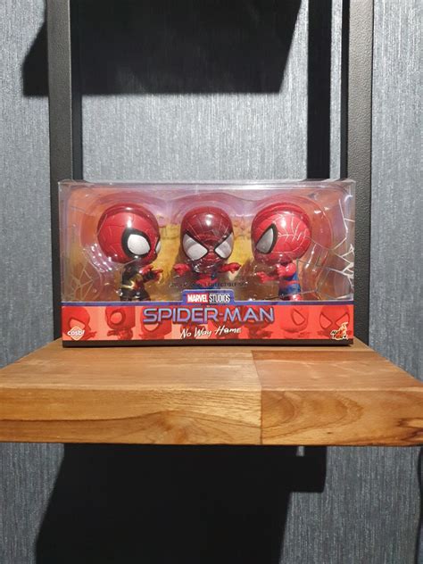 Ready Stocks Hot Toys Spiderman No Way Home Spiderman 3 Piece Cosbaby Cosbi Collectible Set