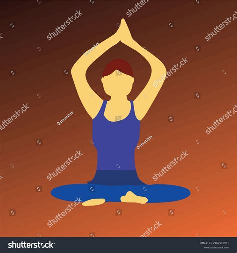 Yoga Lotus Position Silhouette Vector Shape Stock Vector Royalty Free