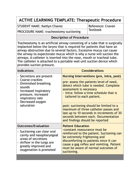 Trach Care Ati Template