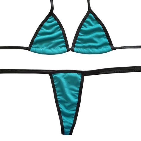 Xuapaodt Bikini Set Women S Solid Color Sexy Three Point Thong Bikini