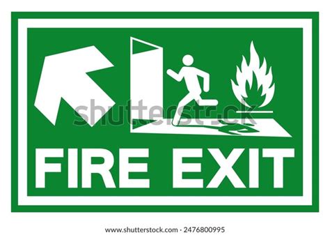 Fire Exit Symbol Sign Vector Illustration Stock Vector (Royalty Free ...