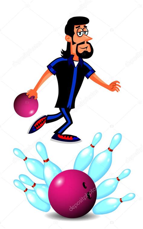 Man Bowling Cartoon — Stock Vector © KK-Inc #10460515