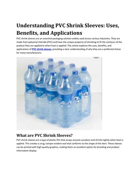 PPT Understanding PVC Shrink Sleeves PowerPoint Presentation Free