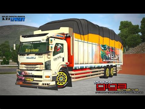 Livery Airbrush Isuzu Giga Tronton Sumatra Mod Bussid Youtube