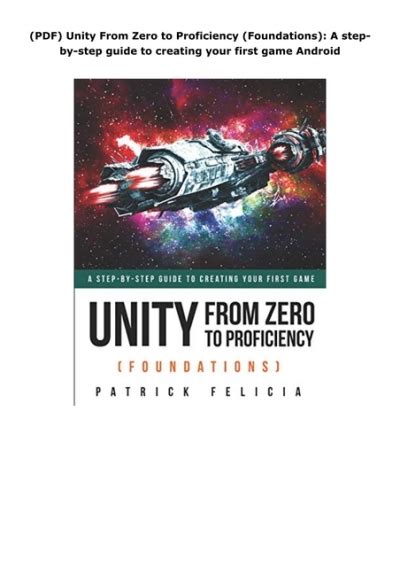 PDF Unity From Zero To Proficiency Foundations A Step By Step