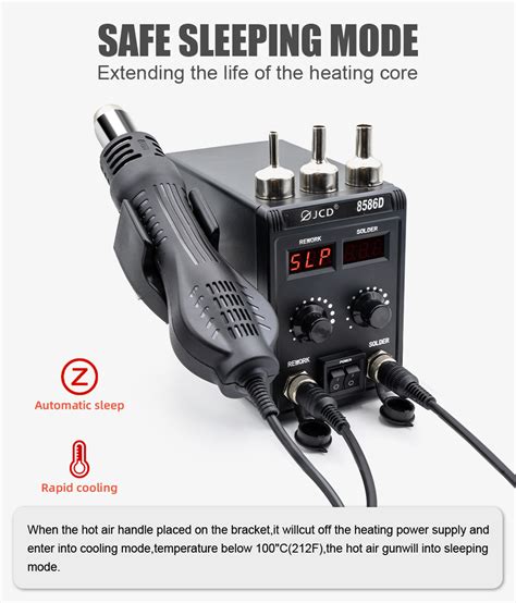 JCD D Soldering Stations In Hot Air Gun Electric Soldering Iron Heat Gun Rework Station