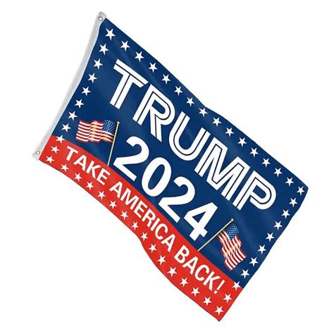 American Flag Trump 2024 Flags Heavy Duty Outdoor Election Banners With