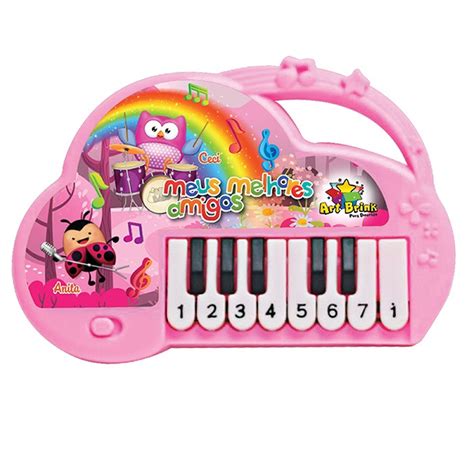 Piano Beb Teclado Infantil Musical Amiguinhas Brinquedo Submarino