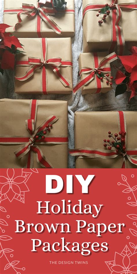 DIY Holiday Brown Paper Packages - The Design Twins