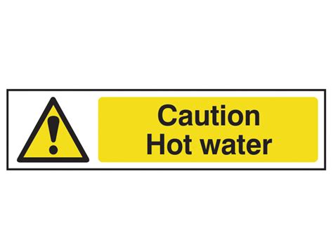 Caution Hot Water PVC X Mm