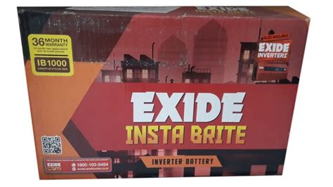 Exide Insta Brite IB1000 Inverter Tubular Battery 100Ah At Rs 7865 In