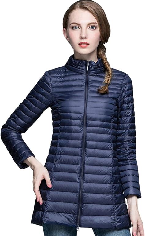 Chaqueta de plumón para Mujer Otoño Invierno Ultraligero Largo de Moda